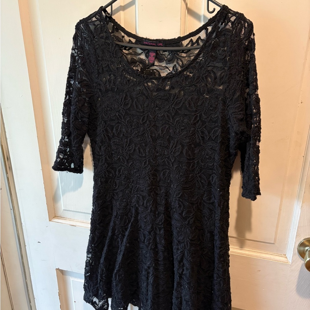 Material Girl Black Lace dress